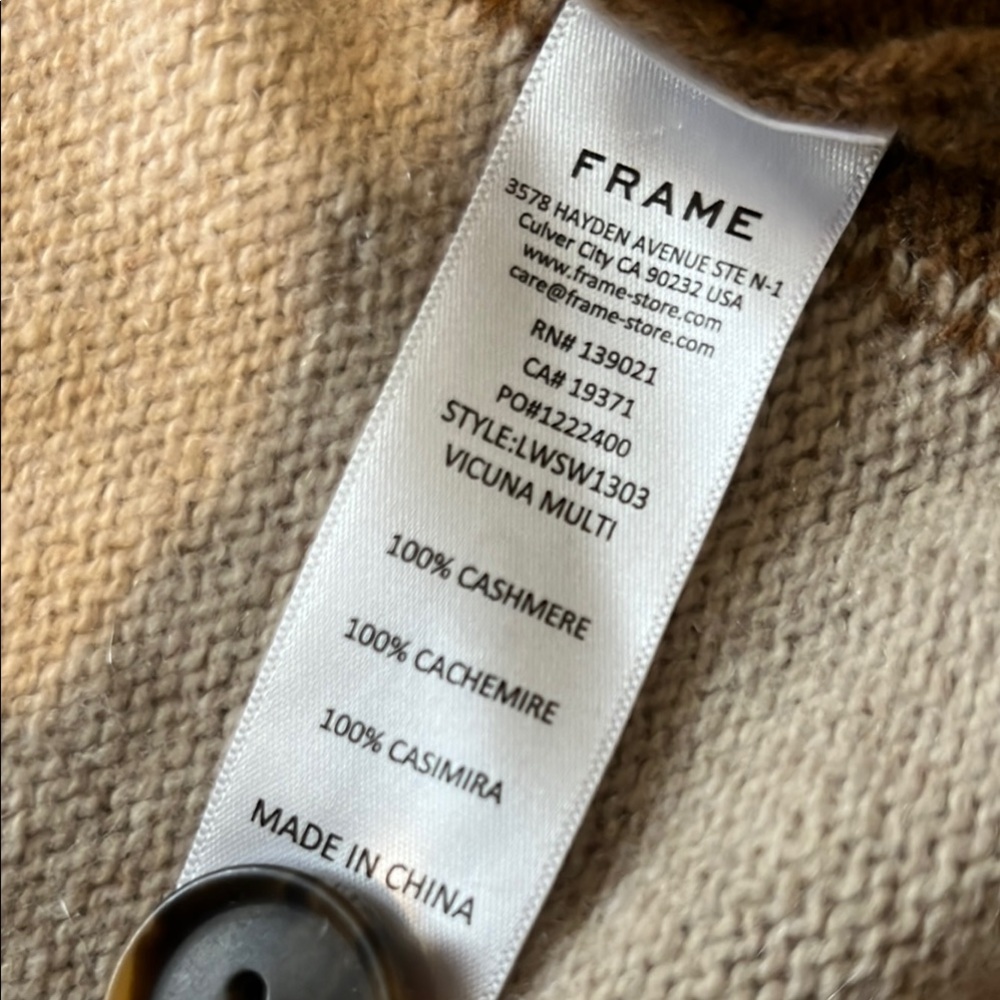 Frame Cashmere Colorblock Cardigan - Picture 3 of 9